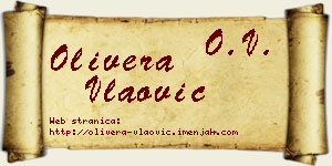 Olivera Vlaović vizit kartica